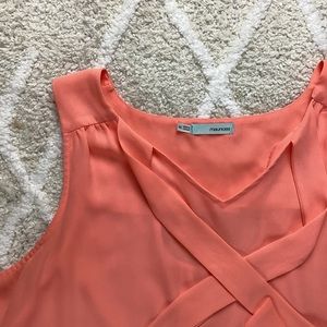 Maurice’s XXL Coral Sleeveless Blouse Sheer